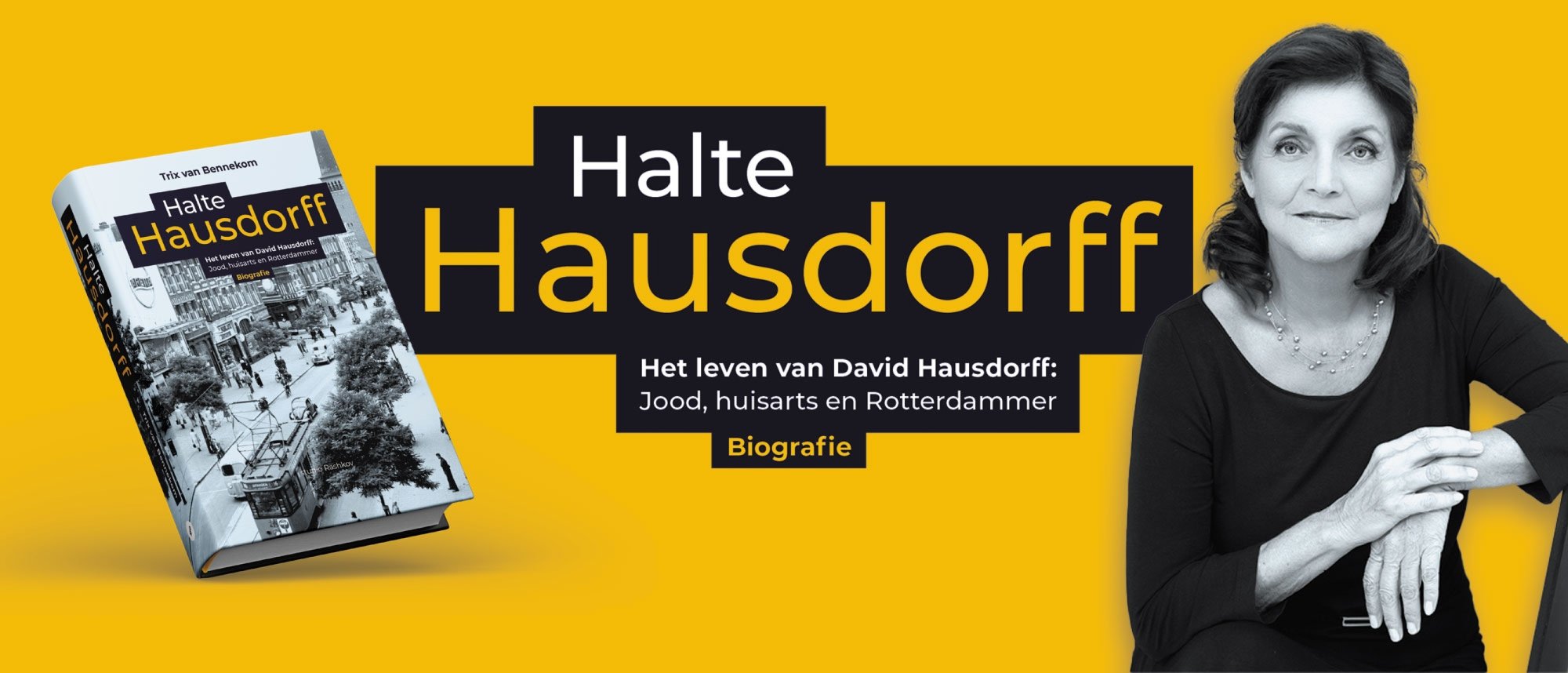 Boekpresentatie Halte Hausdorff door Trix van Bennekom