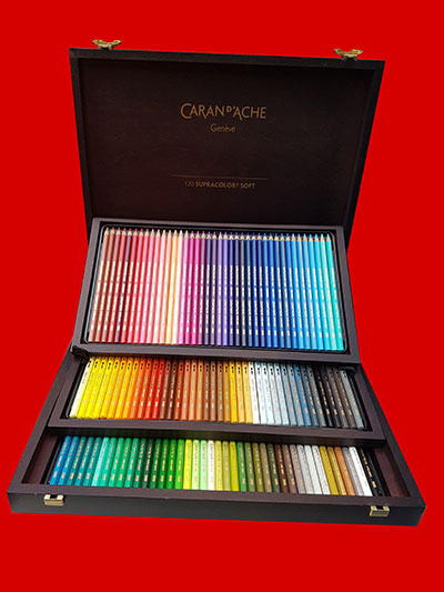 Caran d'Ache Supracolor kleurpotloden 120 stuks in luxe houten kist